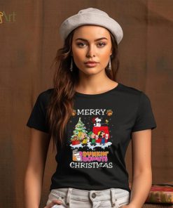 Santa snoopy and peanuts dunkin’ donuts 2023 merry christmas sweater