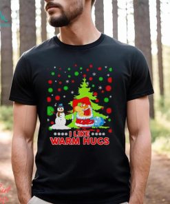 Santan Snowman I like warm hugs Christmas shirt