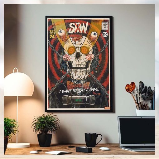 Saw X I Want To Play A Game Comic Style Home Decor Poster Canvas