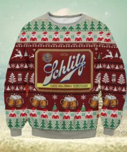 Schlitz Classic 1960S Formula Santa Claus Ugly Christmas Sweater Impressive Gift For Men And Women