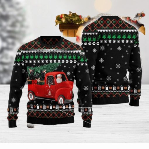 Scottish Terrier & Santa Claus Ugly Sweater For Men And Women Gift Sweater Beer