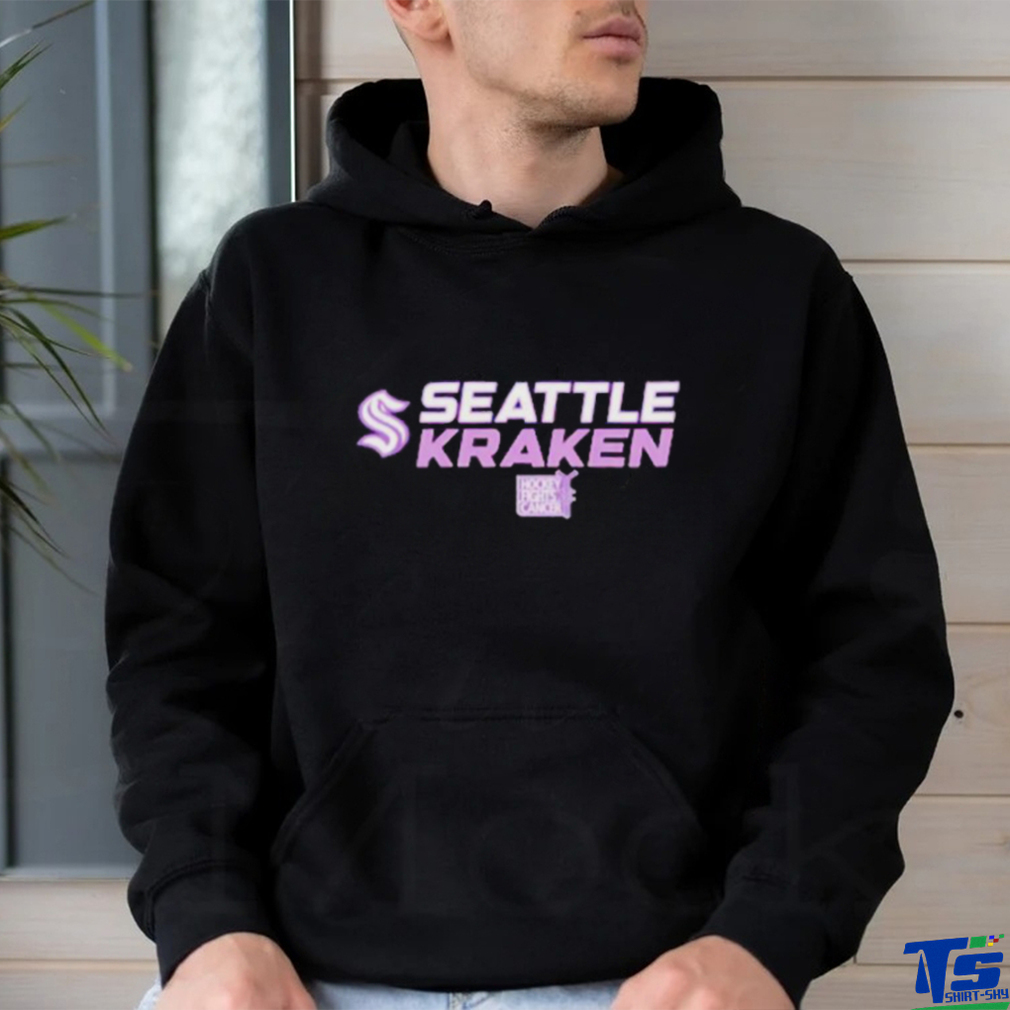 Youth Seattle kraken levelwear black hockey fights cancer podium