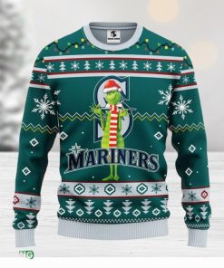 Seattle Mariners Funny Grinch Christmas Ugly Sweater Christmas Gift For Fans Party Hoiliday Gift