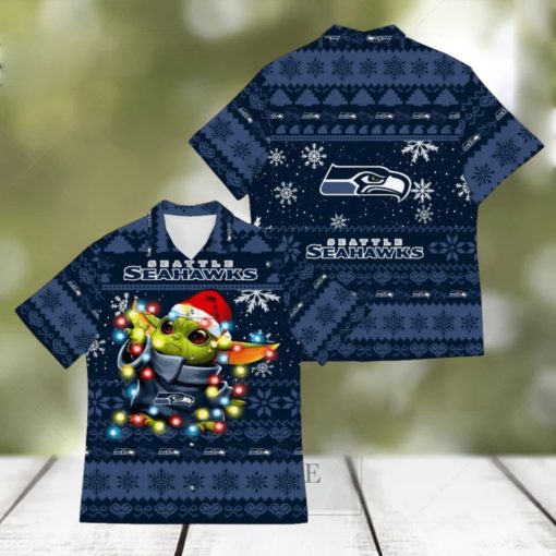 Seattle Seahawks Baby Yoda Star Wars Hawaiian Shirt For Men And Women Gift Christmas Holidays