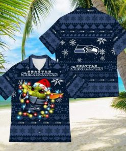 Seattle Seahawks Baby Yoda Star Wars Hawaiian Shirt For Men And Women Gift Christmas Holidays