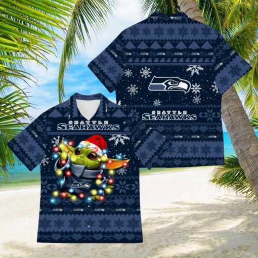 Seattle Seahawks Baby Yoda Star Wars Hawaiian Shirt For Men And Women Gift Christmas Holidays