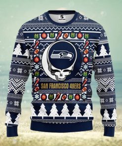 Seattle Seahawks Grateful Dead Ugly Christmas Sweater Men And Women Sport Fans Gift