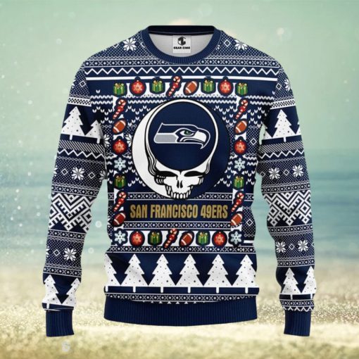 Seattle Seahawks Grateful Dead Ugly Christmas Sweater Men And Women Sport Fans Gift