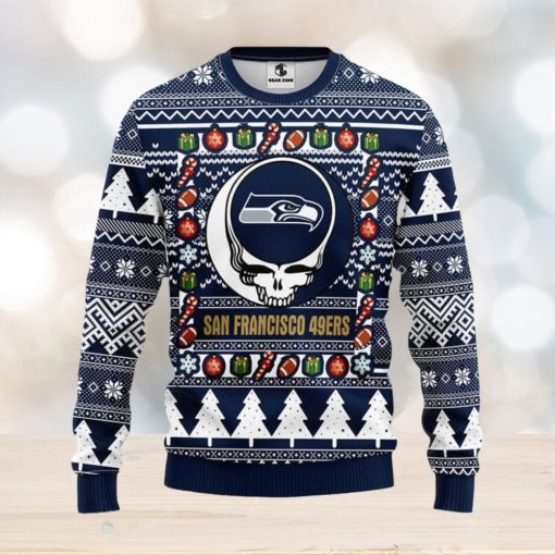 Seattle Seahawks Grateful Dead Ugly Christmas Sweater Men And Women Sport Fans Gift