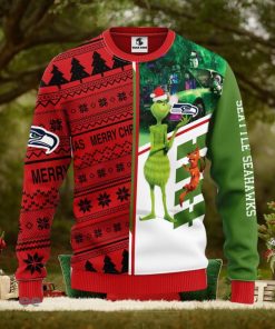 Seattle Seahawks Grinch & Scooby Doo Christmas Ugly Sweater