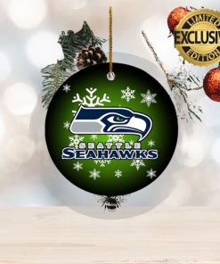 Seattle Seahawks NFL Custom Name 2023 Gifts Merry Christmas Decorations Ornament