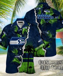 Seattle Seahawks NFL Hawaiian Shirt Custom Golden Hour Aloha Shirt