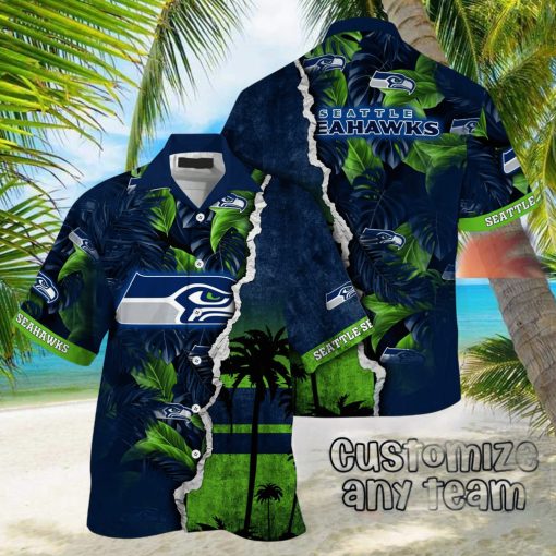 Seattle Seahawks NFL Hawaiian Shirt Custom Golden Hour Aloha Shirt