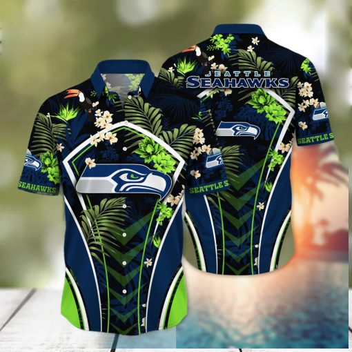 Seattle Seahawks NFL Hawaiian Shirt Warm Breezes Soccer Match Shirts