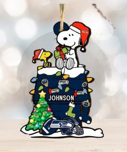 Seattle Seahawks NFL Snoopy Ornament Personalized Christmas 2023 Holidays