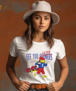 See you sooners later Kansas Jayhawks fottball mascot shirt