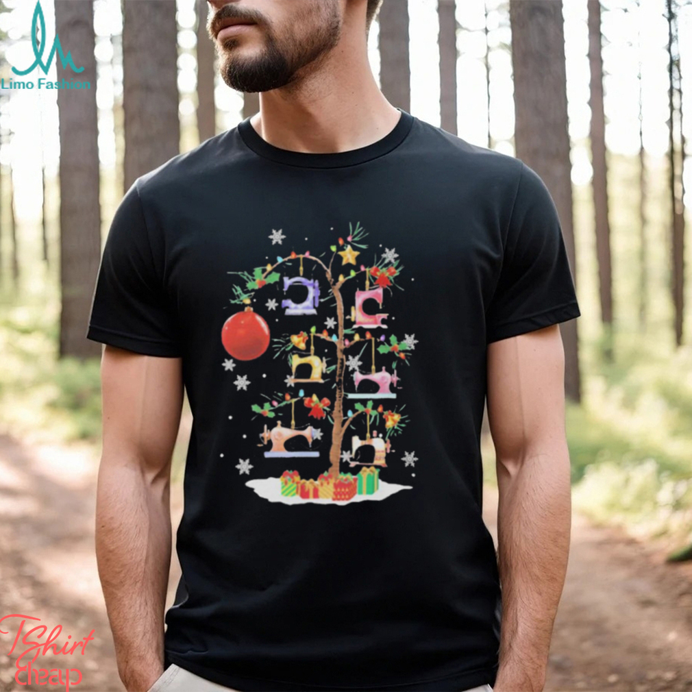 Sewing Machine Xmas Tree Merry Christmas Shirt Sewing Machine Xmas Tree Merry Christmas Shirt