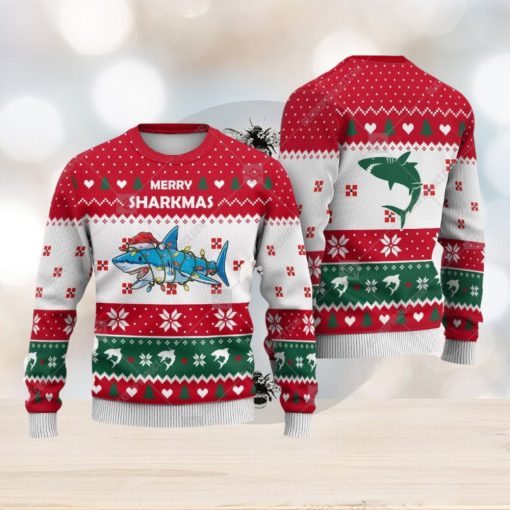 Shark Heart Animals Ugly Christmas Sweater AOP Gift For Men And Women