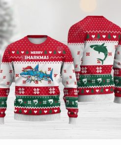 Shark Heart Animals Ugly Christmas Sweater AOP Gift For Men And Women