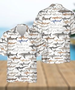 Sharks of the Atlantic and Gulf of Mexico Hawaiian Shirt