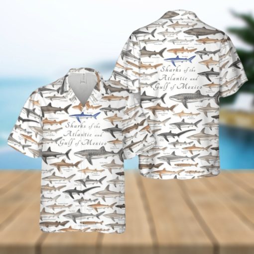 Sharks of the Atlantic and Gulf of Mexico Hawaiian Shirt