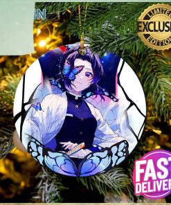 Shinobu Sky Butterfly Ceramic Merry Christmas Ornament 2023