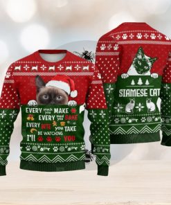 Siamese Cat Every Snack Meal Bite You Make Animals Ugly Christmas Sweater AOP Gift For Men And Women