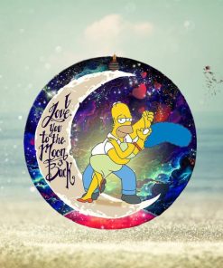 Simpsons Family Love You To The Moon And Back Galaxy 2023 Holiday Couple Gifts Custom Name Xmas Ornament