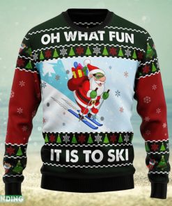 Skiing Oh What Fun Ugly Christmas Sweater Family Christmas Gift