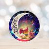 Stitch Love You To The Moon And Back Galaxy Xmas Custom Name Tree Decorations Ornament