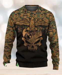 Skull Eagle Marine Corps 3D Sweater Sweatshirt AOP For Christmas Gift Men And Women