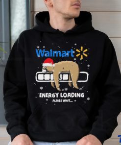 Sloth Santa Walmart Energy loading please wait shirt