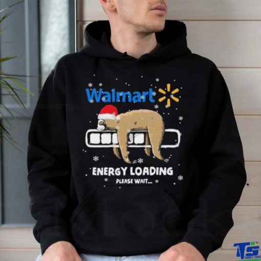 Sloth Santa Walmart Energy loading please wait shirt
