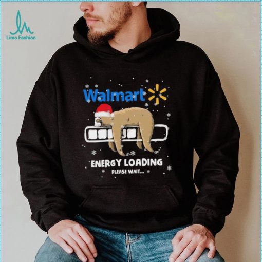 Sloth Santa Walmart Energy loading please wait shirt