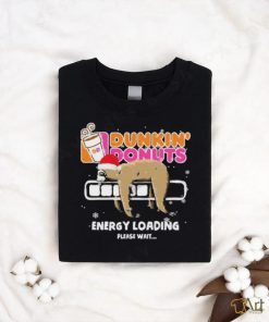 Sloth Santa dunkin’ donuts energy loading please wait shirt