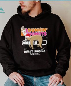 Sloth Santa dunkin’ donuts energy loading please wait shirt