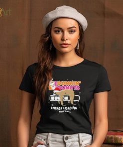 Sloth Santa dunkin’ donuts energy loading please wait shirt