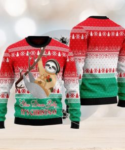 Sloth Slow Down Family Gift Ugly Christmas Sweater