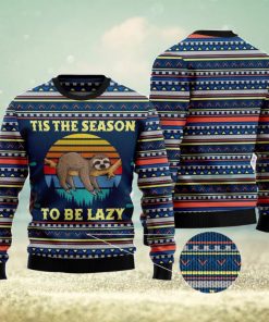 Sloth Tis the season Family Gift Ugly Christmas Sweater