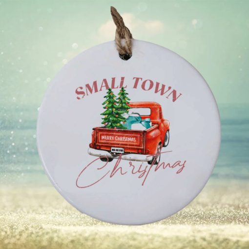 Small town Christmas ho ho ho ornament