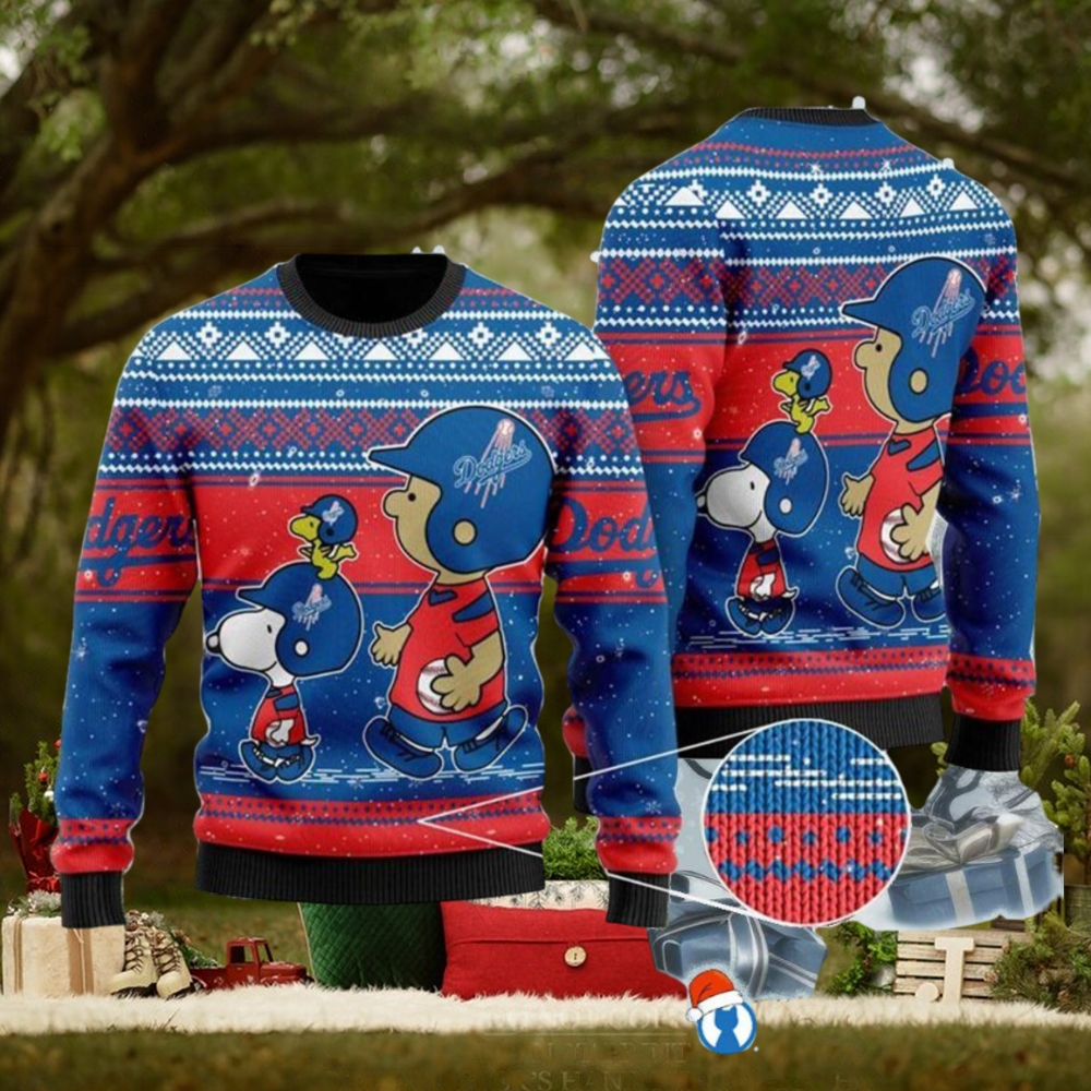 Los Angeles Dodgers Ugly Christmas Sweaters Snoopy Hoodies