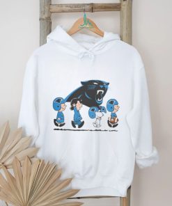 Snoopy And Friends Walking Carolina Panthers Shirt