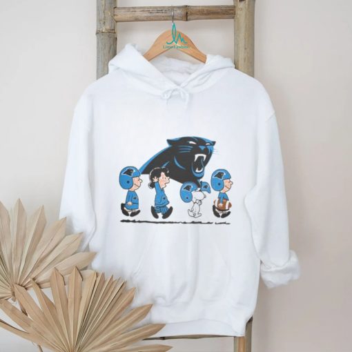 Snoopy And Friends Walking Carolina Panthers Shirt