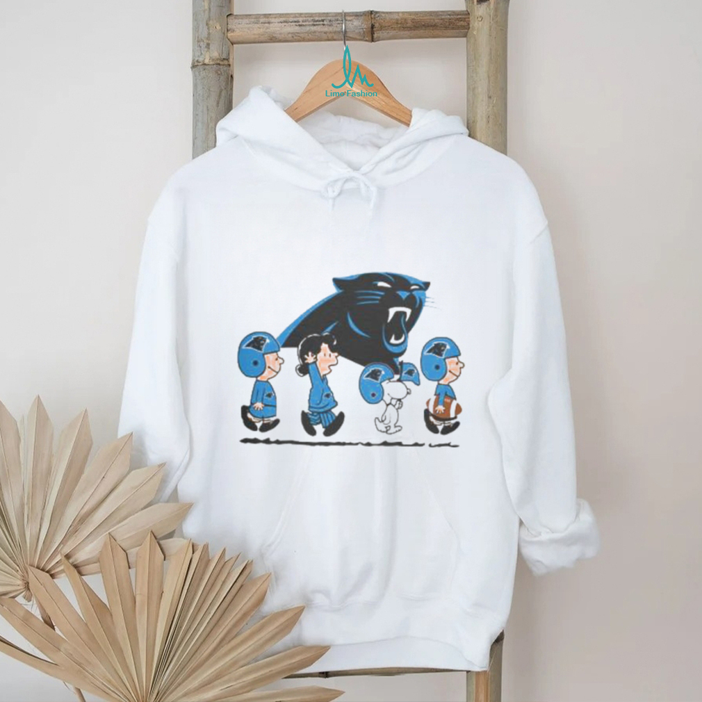 Snoopy And Friends Walking Carolina Panthers Shirt Snoopy And Friends Walking Carolina Panthers Shirt