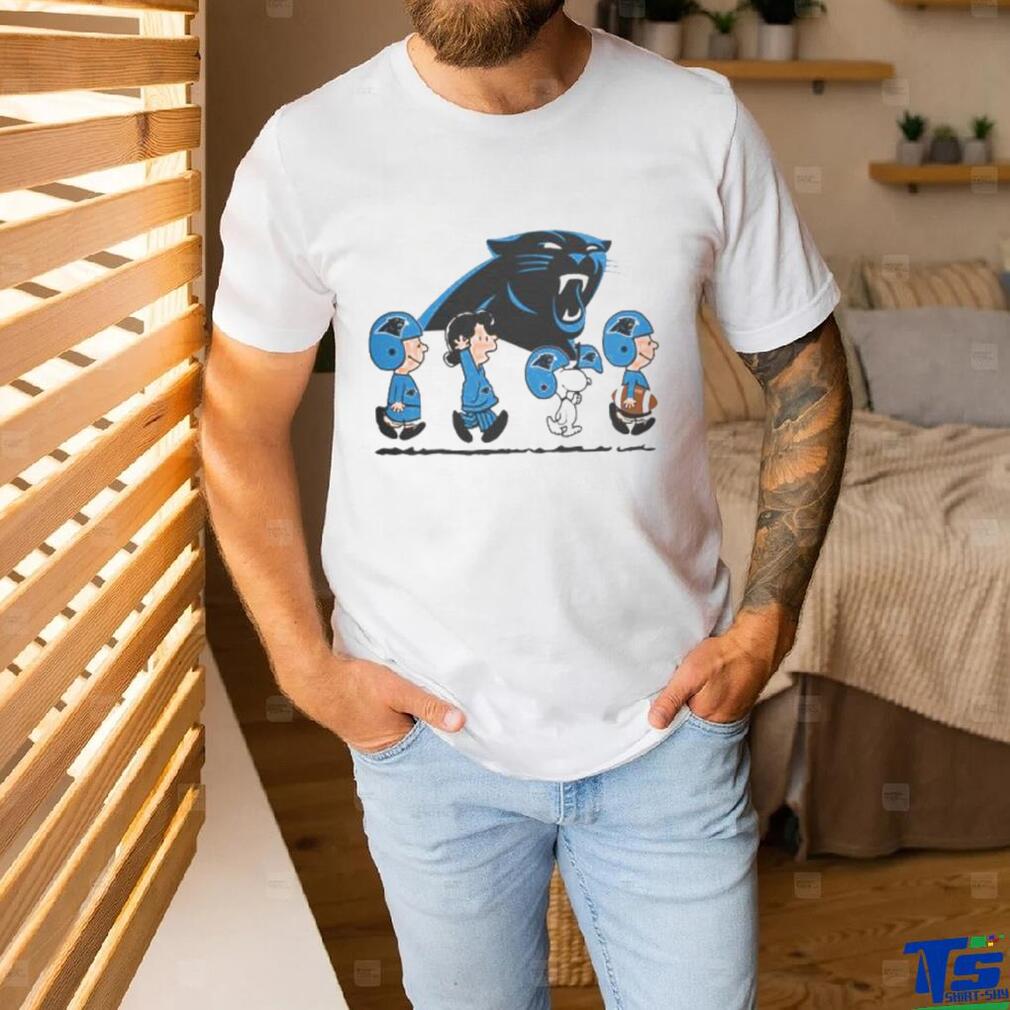 Snoopy And Friends Walking Carolina Panthers Shirt Snoopy And Friends Walking Carolina Panthers Shirt