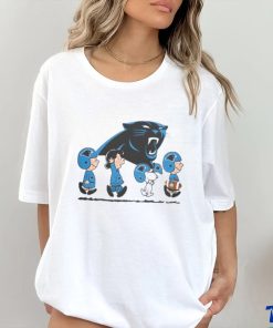 Snoopy And Friends Walking Carolina Panthers Shirt, hoodie, sweater, long sleeve and tank top Snoopy And Friends Walking Carolina Panthers Shirt