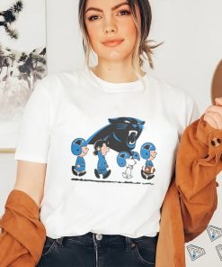 Snoopy And Friends Walking Carolina Panthers Shirt, hoodie, sweater, long sleeve and tank top Snoopy And Friends Walking Carolina Panthers Shirt