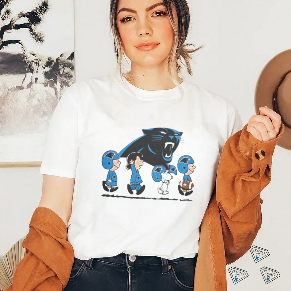 Snoopy And Friends Walking Carolina Panthers Shirt Snoopy And Friends Walking Carolina Panthers Shirt