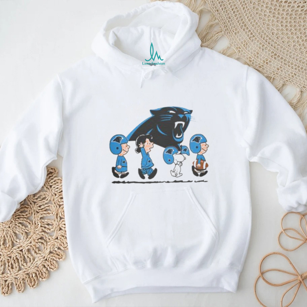 Snoopy And Friends Walking Carolina Panthers Shirt Snoopy And Friends Walking Carolina Panthers Shirt