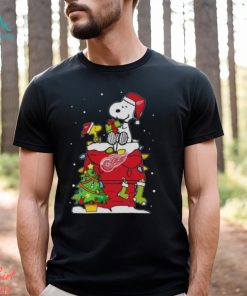 Snoopy And Woodstock Detroit Red Wings Merry Christmas sweater